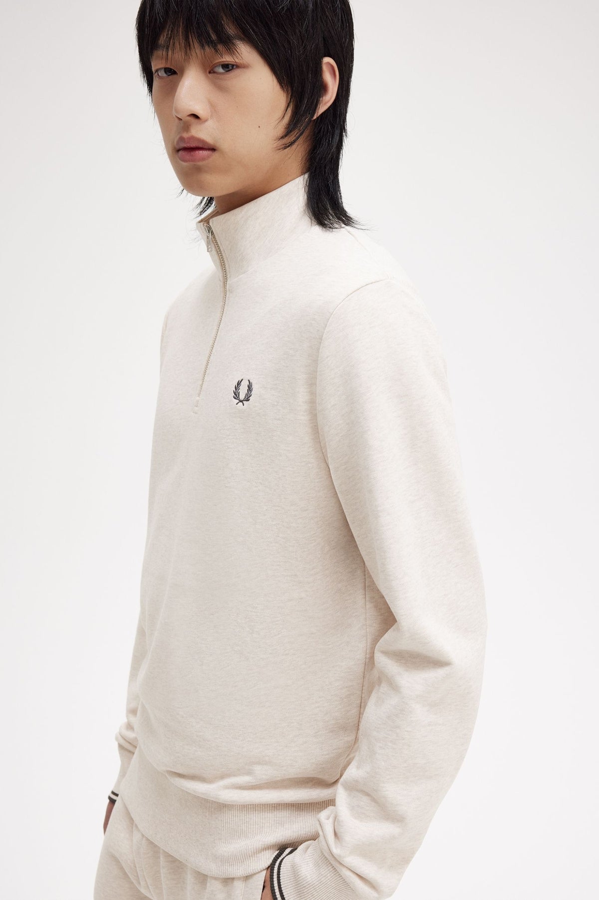 Fred Perry Zip sweater - Porridge Marl