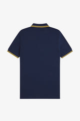 Fred Perry Twin Tipped M3600 Cotton piqué - Tennis Blue / Lemon Barley