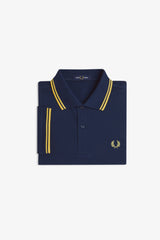 Fred Perry Twin Tipped M3600 Cotton piqué - Tennis Blue / Lemon Barley