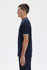 Fred Perry Twin tipped Polo - Navy/White