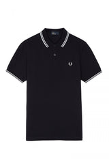 Fred Perry Twin tipped Polo - Navy/White