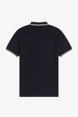 Fred Perry Twin tipped Polo - Navy/White