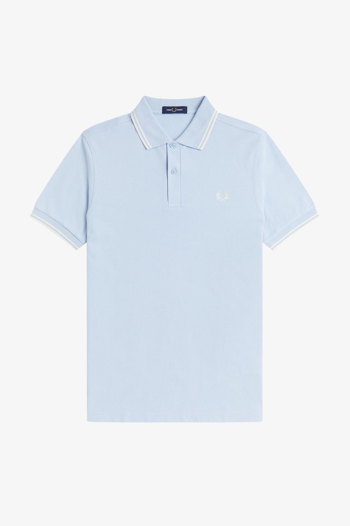 Fred Perry Twin Tipped M3600 Cotton piqué - Light Smoke / Ecru