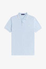 Fred Perry Twin Tipped M3600 Cotton piqué - Light Smoke / Ecru