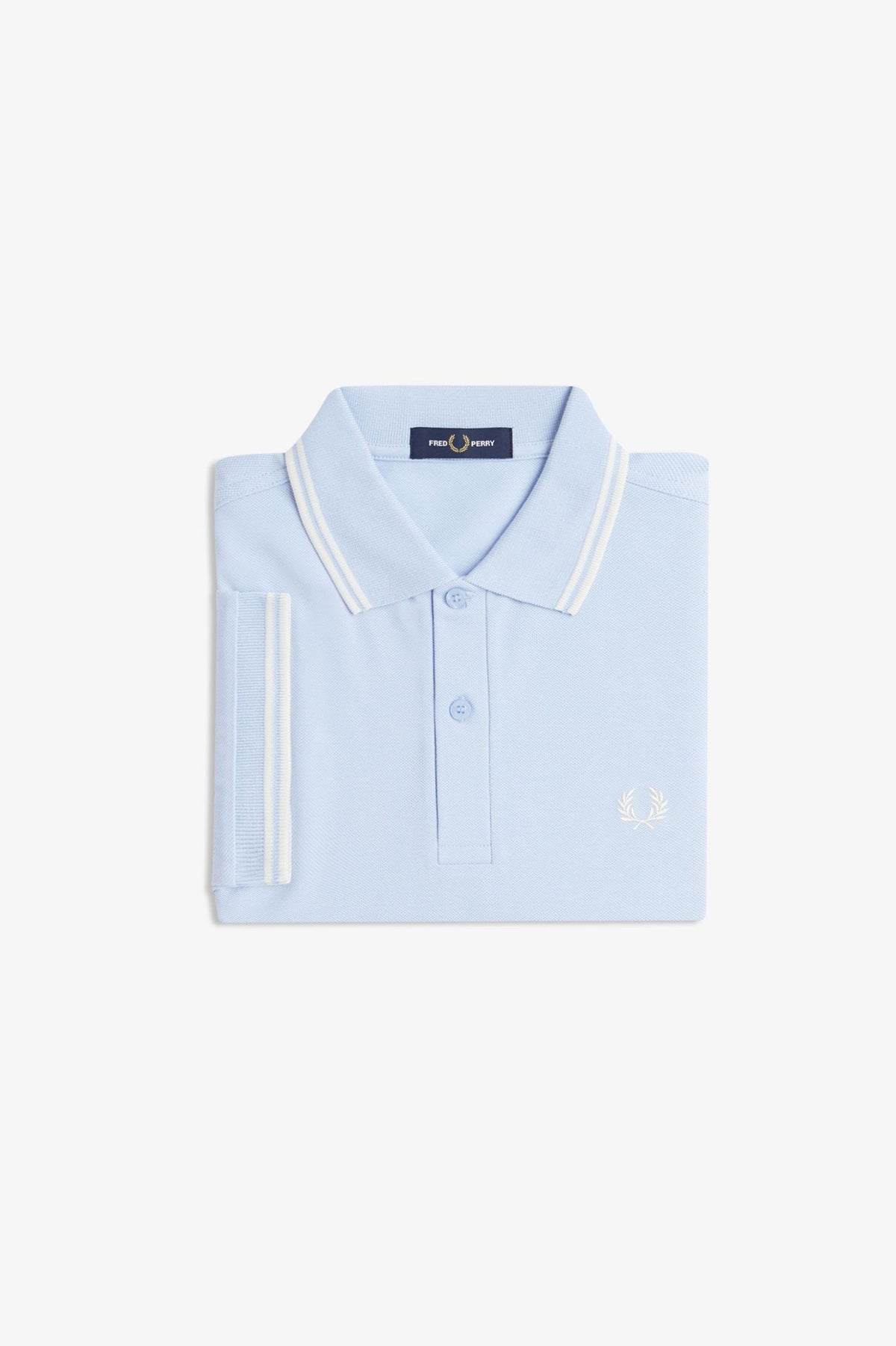 Fred Perry Twin Tipped M3600 Cotton piqué - Light Smoke / Ecru