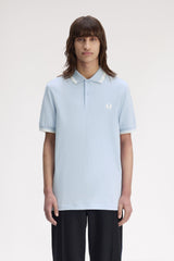 Fred Perry Twin Tipped M3600 Cotton piqué - Light Smoke / Ecru