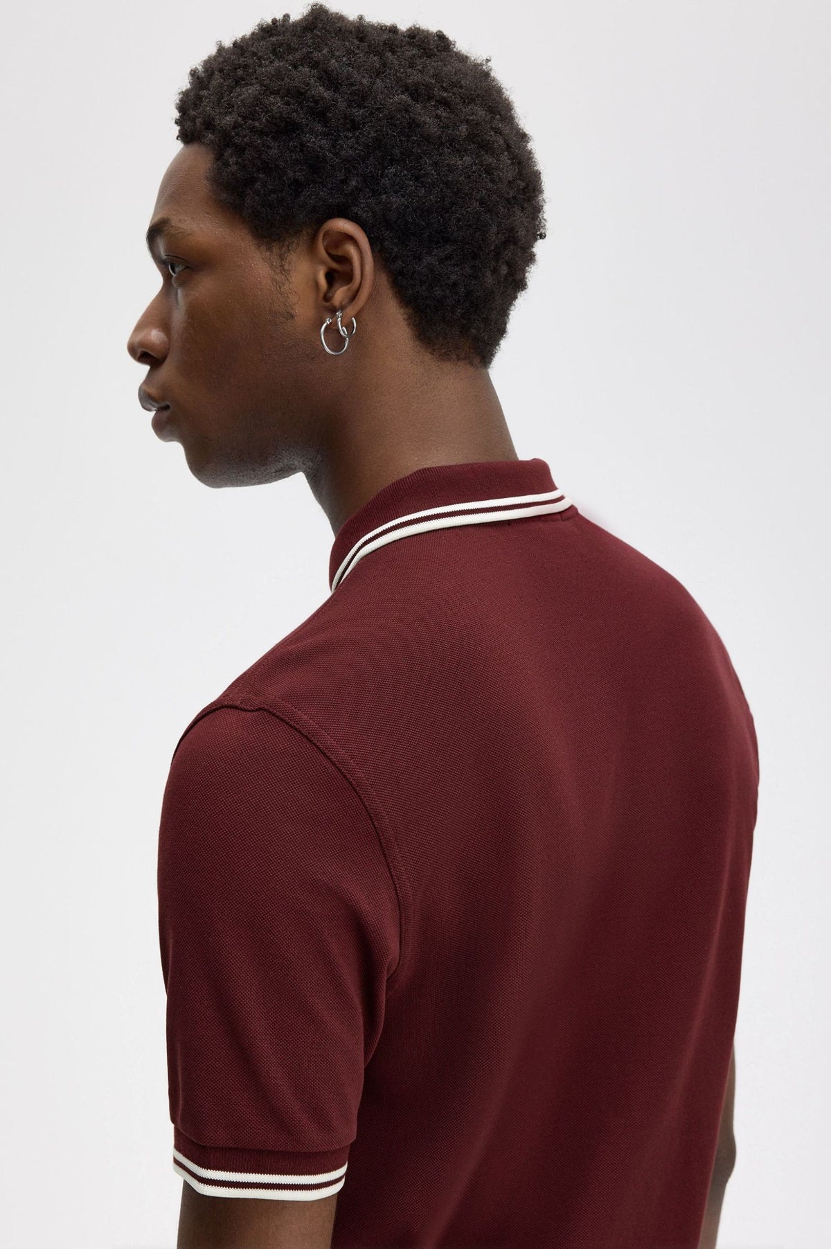 Fred Perry Twin Tipped M3600 Cotton piqué - Oxblood / Ecru / Ecru