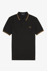 Fred Perry Twin Tipped Polo M3600 - Black/Shaded Stone