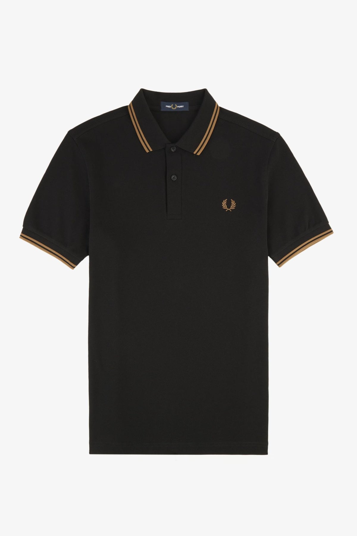 Fred Perry Twin Tipped Polo M3600 - Black/Shaded Stone