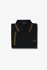 Fred Perry Twin Tipped Polo M3600 - Black/Shaded Stone