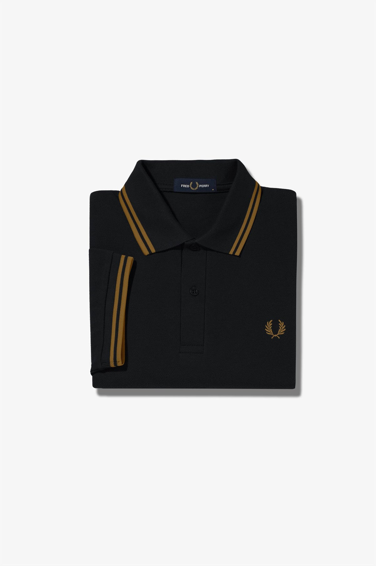 Fred Perry Twin Tipped Polo M3600 - Black/Shaded Stone