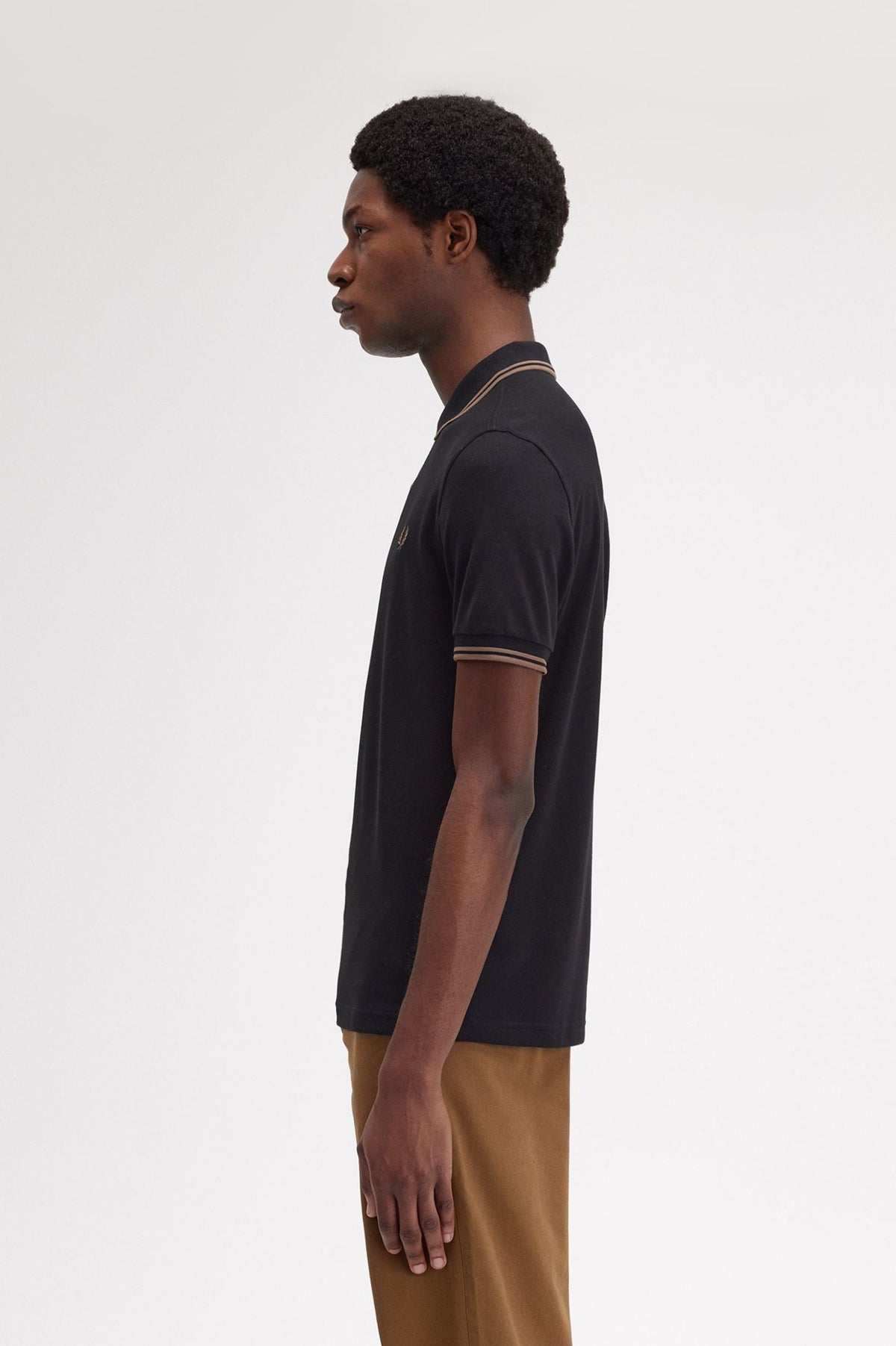 Fred Perry Twin Tipped Polo M3600 - Black/Shaded Stone