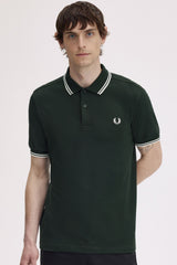 Fred Perry Poloshirt M3600 - Night Green / Snow White