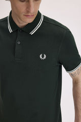 Fred Perry Poloshirt M3600 - Night Green / Snow White