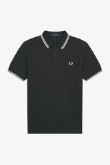Fred Perry Poloshirt M3600 - Night Green / Snow White