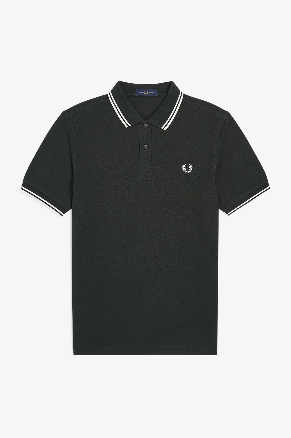 Fred Perry Poloshirt M3600 - Night Green / Snow White