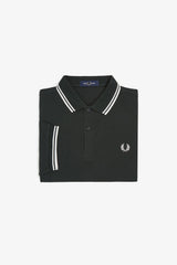 Fred Perry Poloshirt M3600 - Night Green / Snow White