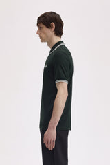 Fred Perry Poloshirt M3600 - Night Green / Snow White