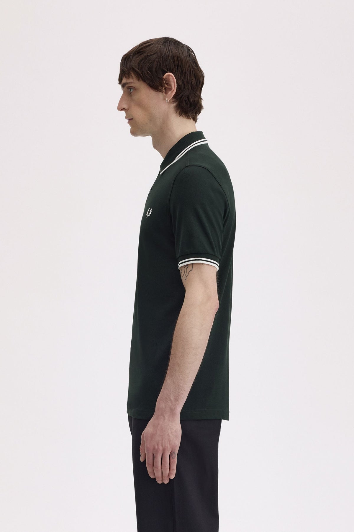 Fred Perry Poloshirt M3600 - Night Green / Snow White