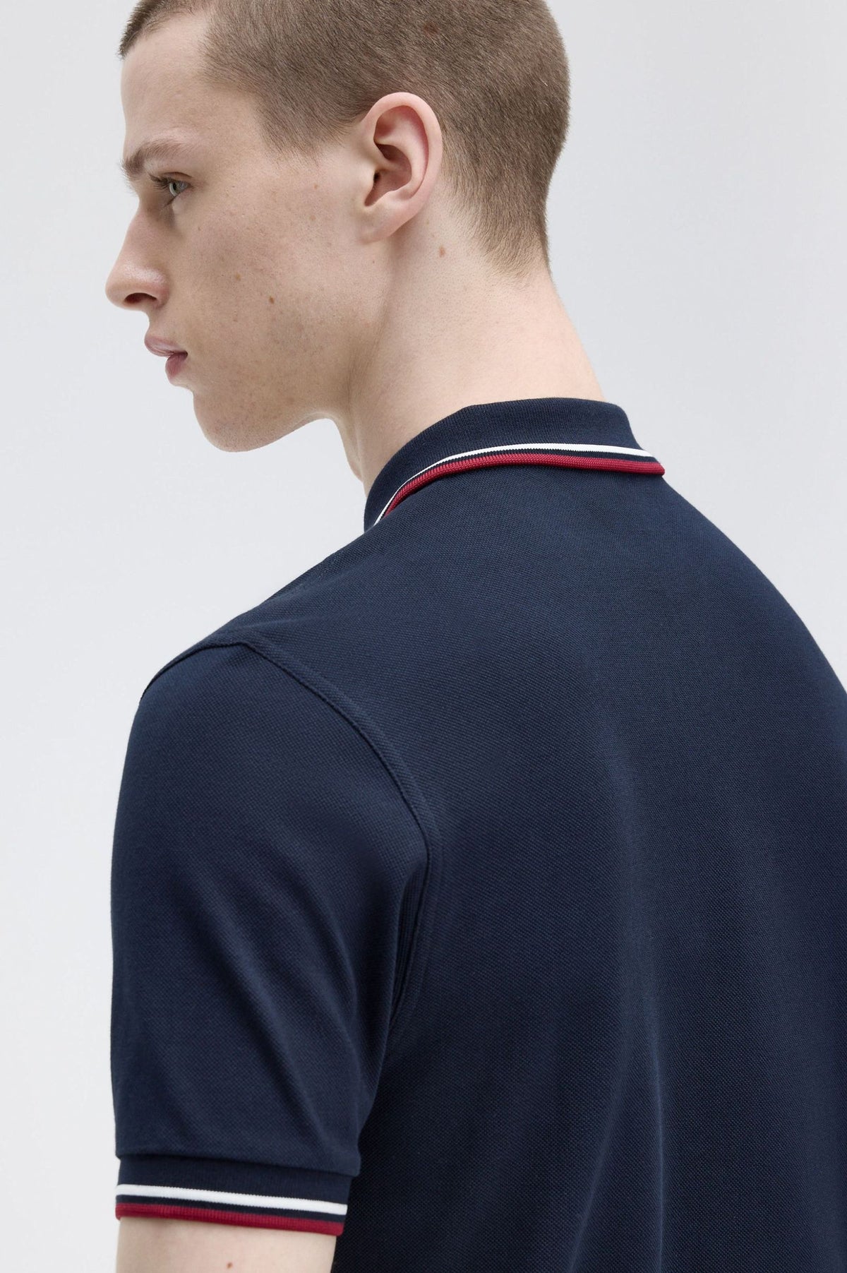 Fred Perry Twin Tipped M3600 Cotton piqué  - Navy / Snow White / Burnt Red