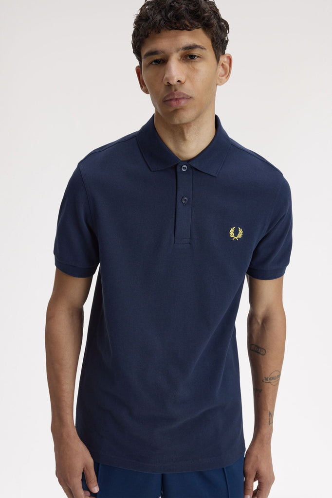 Fred Perry M6000 Polo - Tennis Blue / Lemon Barley