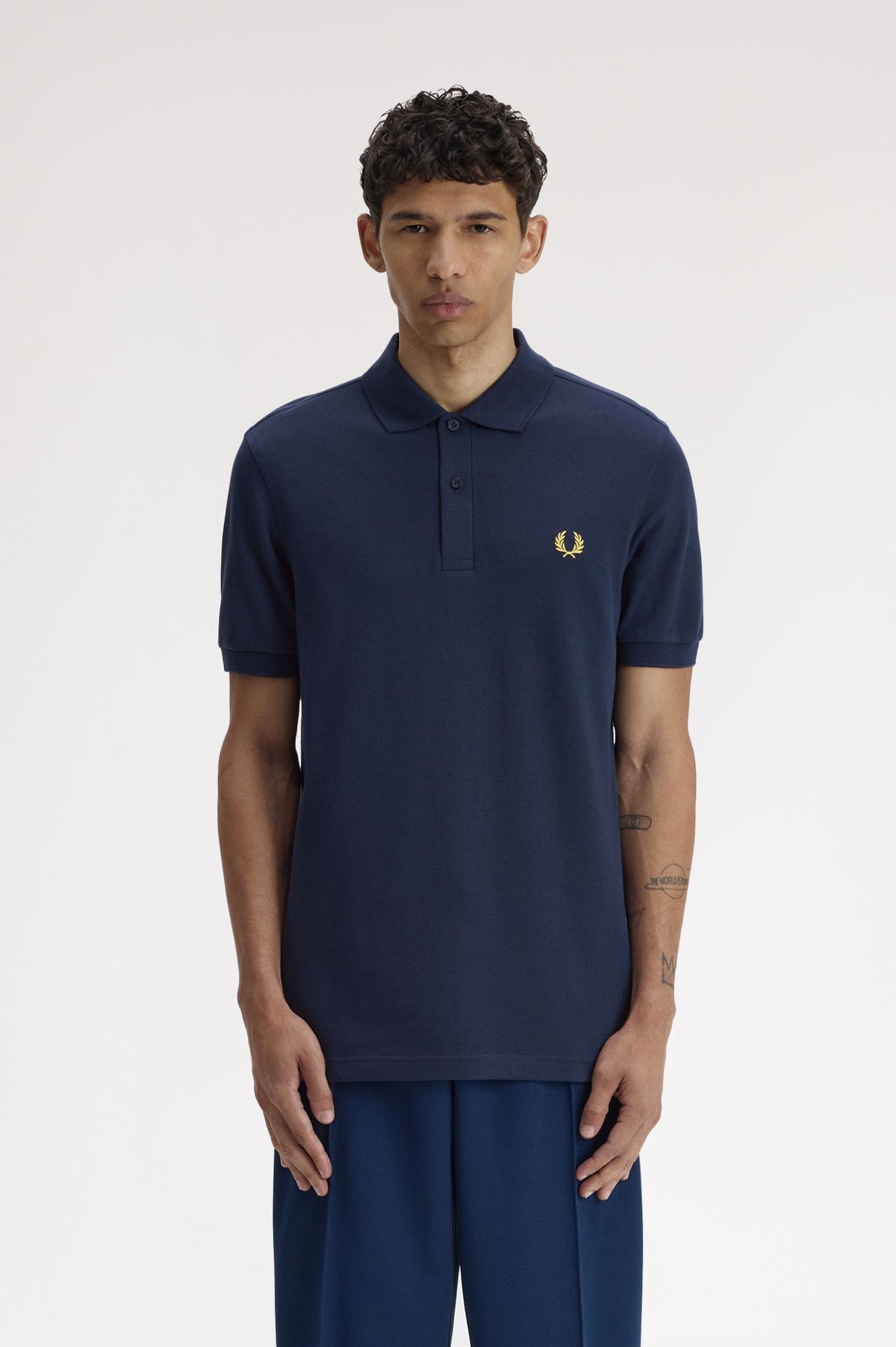 Fred Perry M6000 Polo - Tennis Blue / Lemon Barley