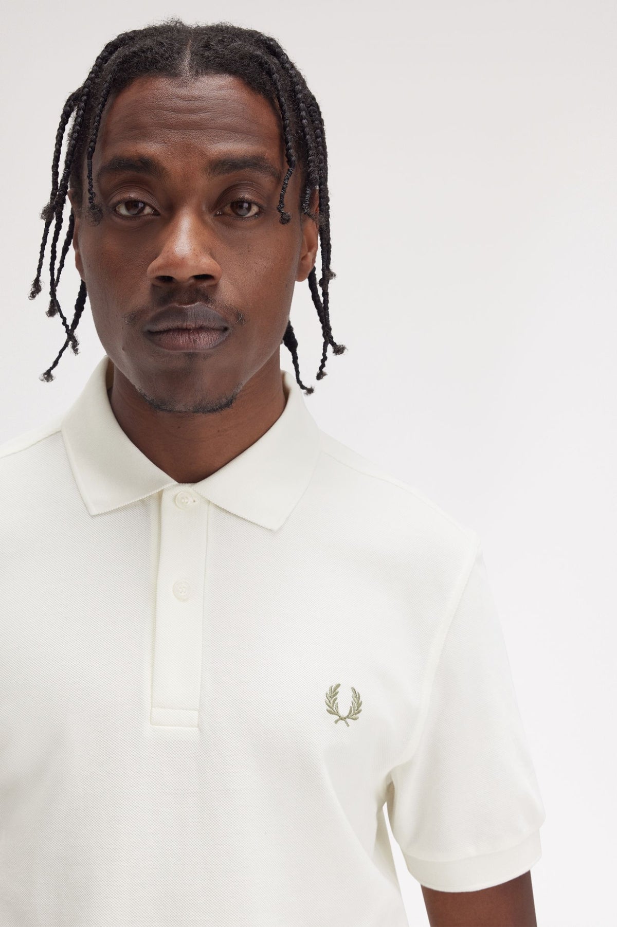 Fred Perry M6000 Polo shirt - Ecru / Olive Mint