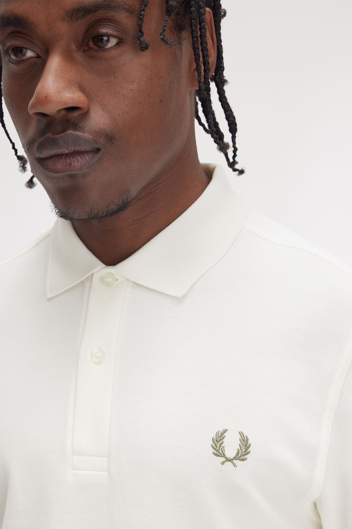 Fred Perry M6000 Polo shirt - Ecru / Olive Mint