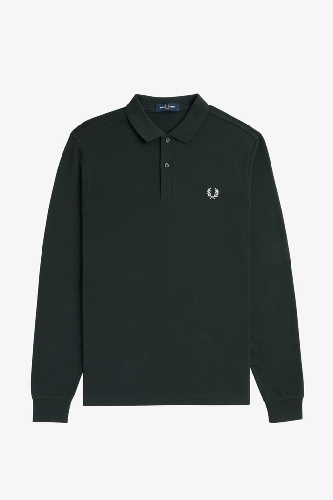 Fred Perry Long sleeve poloshirt - Night Green