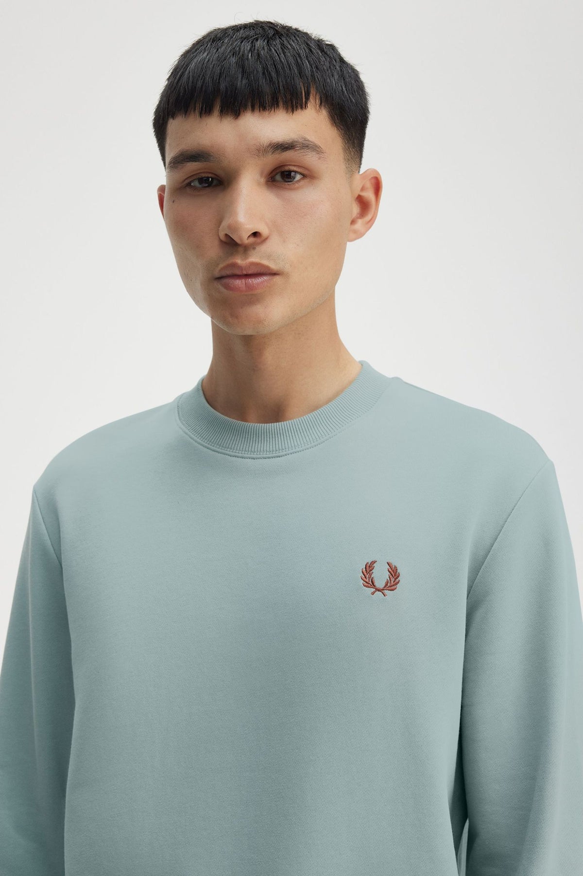 Fred Perry sweater - Crew Neck Sweatshirt - Silver Blue
