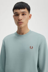 Fred Perry sweater - Crew Neck Sweatshirt - Silver Blue