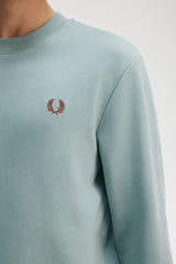 Fred Perry sweater - Crew Neck Sweatshirt - Silver Blue