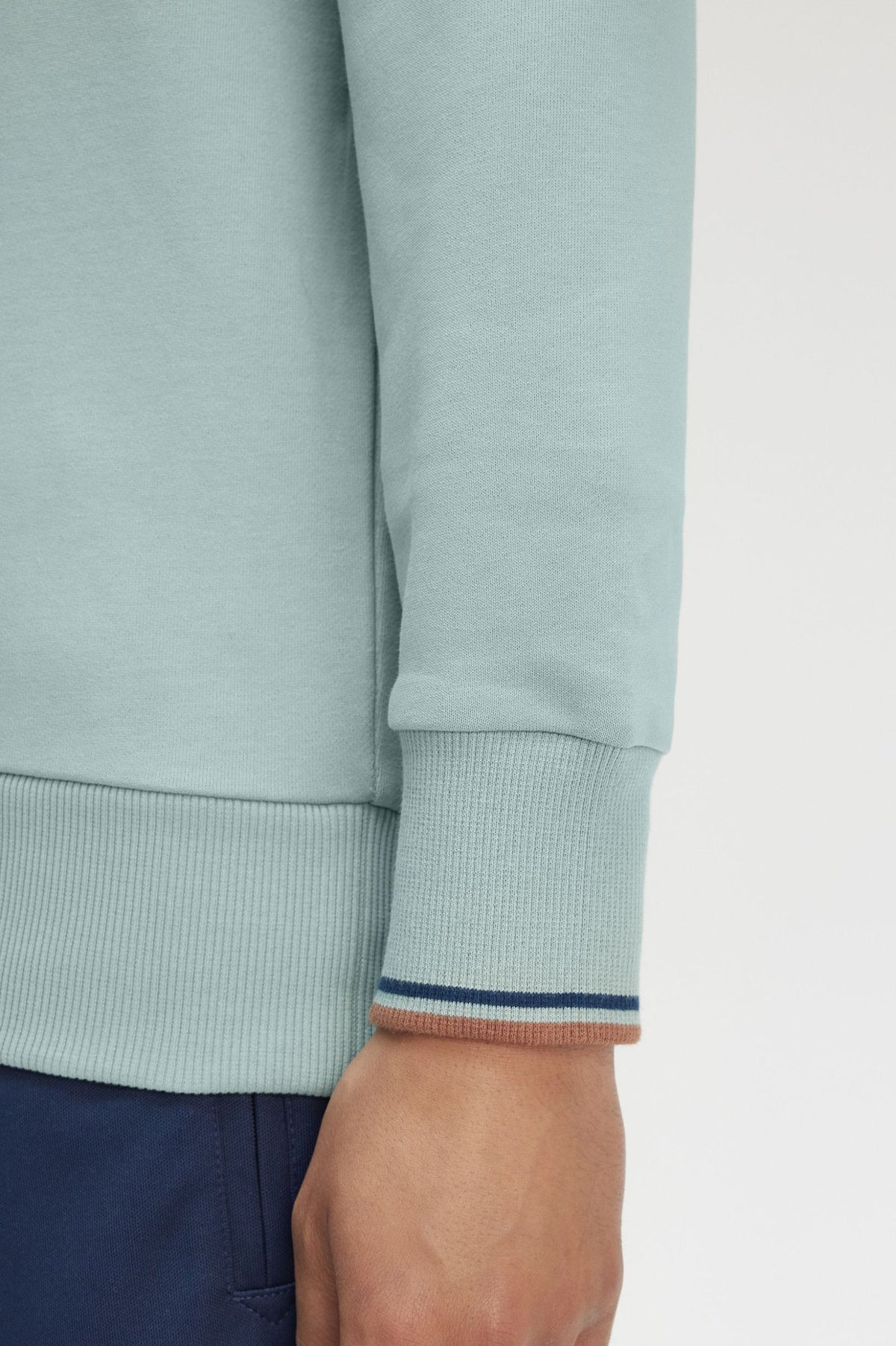 Fred Perry sweater - Crew Neck Sweatshirt - Silver Blue