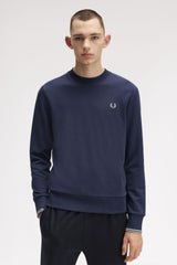 Fred Perry Sweatshirt - Dark Airforce / Light Ice / Bay Leaf