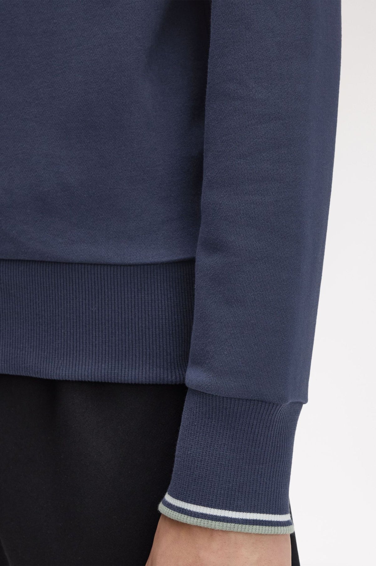 Fred Perry Sweatshirt - Dark Airforce / Light Ice / Bay Leaf