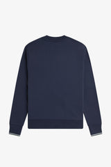 Fred Perry Sweatshirt - Dark Airforce / Light Ice / Bay Leaf
