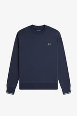 Fred Perry Sweatshirt - Dark Airforce / Light Ice / Bay Leaf