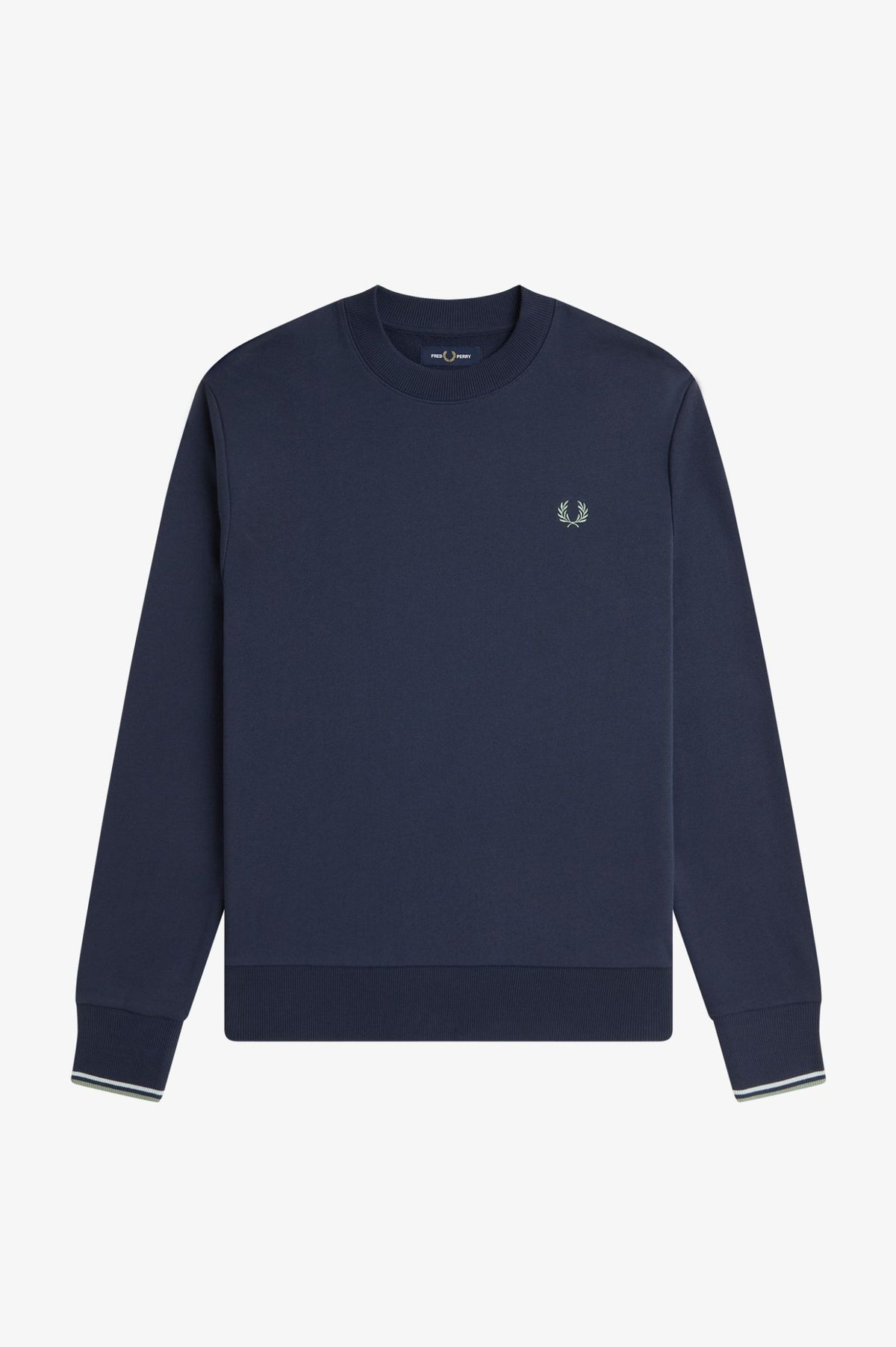 Fred Perry Sweatshirt - Dark Airforce / Light Ice / Bay Leaf