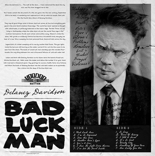 DELANEY DAVIDSON - BAD LUCK MAN (Limited White Vinyl LP, Incl. CD)