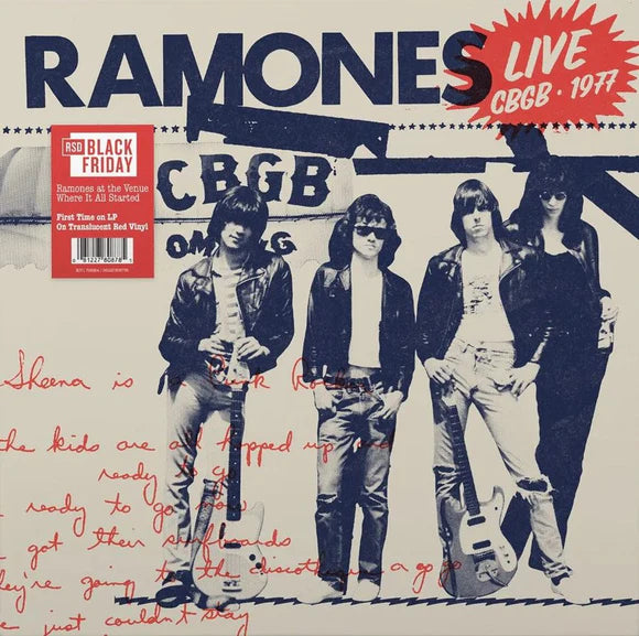 RAMONES - LIVE AT CBGB, 1977 (limited red vinyl LP) RSD Black Friday