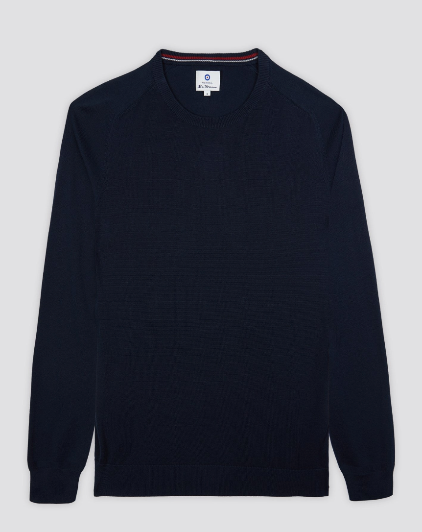 Ben Sherman Signature Knitted Crew Neck - Dark navy