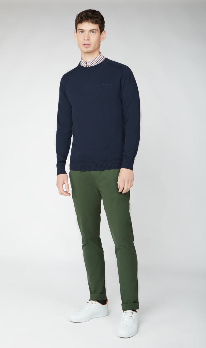 Ben Sherman Signature Knitted Crew Neck - Dark navy