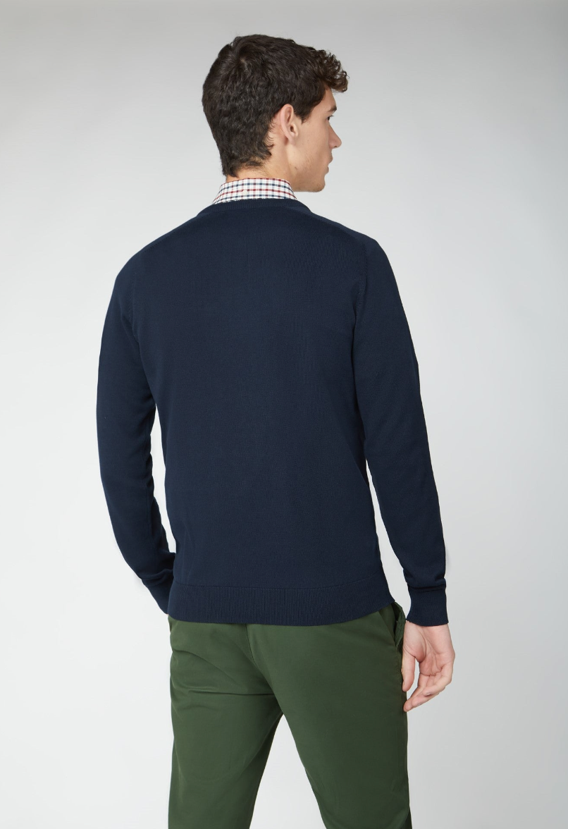 Ben Sherman Signature Knitted Crew Neck - Dark navy