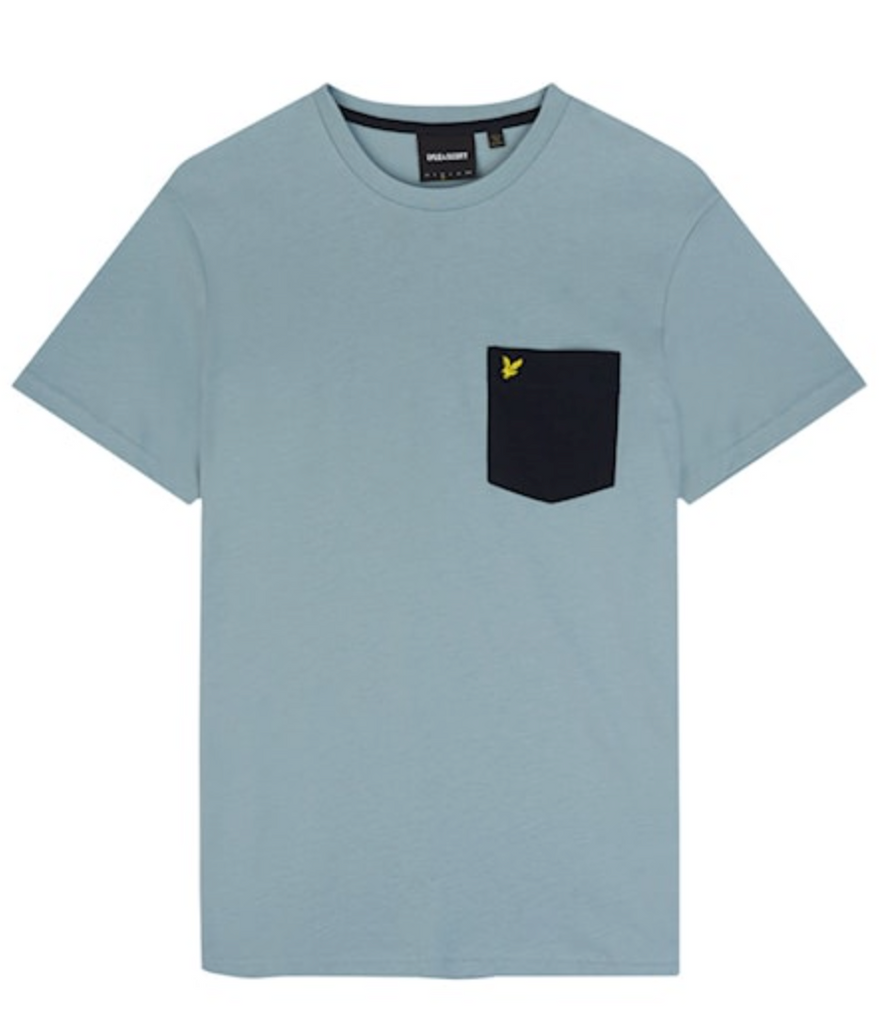 Lyle & Scott Pocket T-shirt - Slate Blue / Dark Navy
