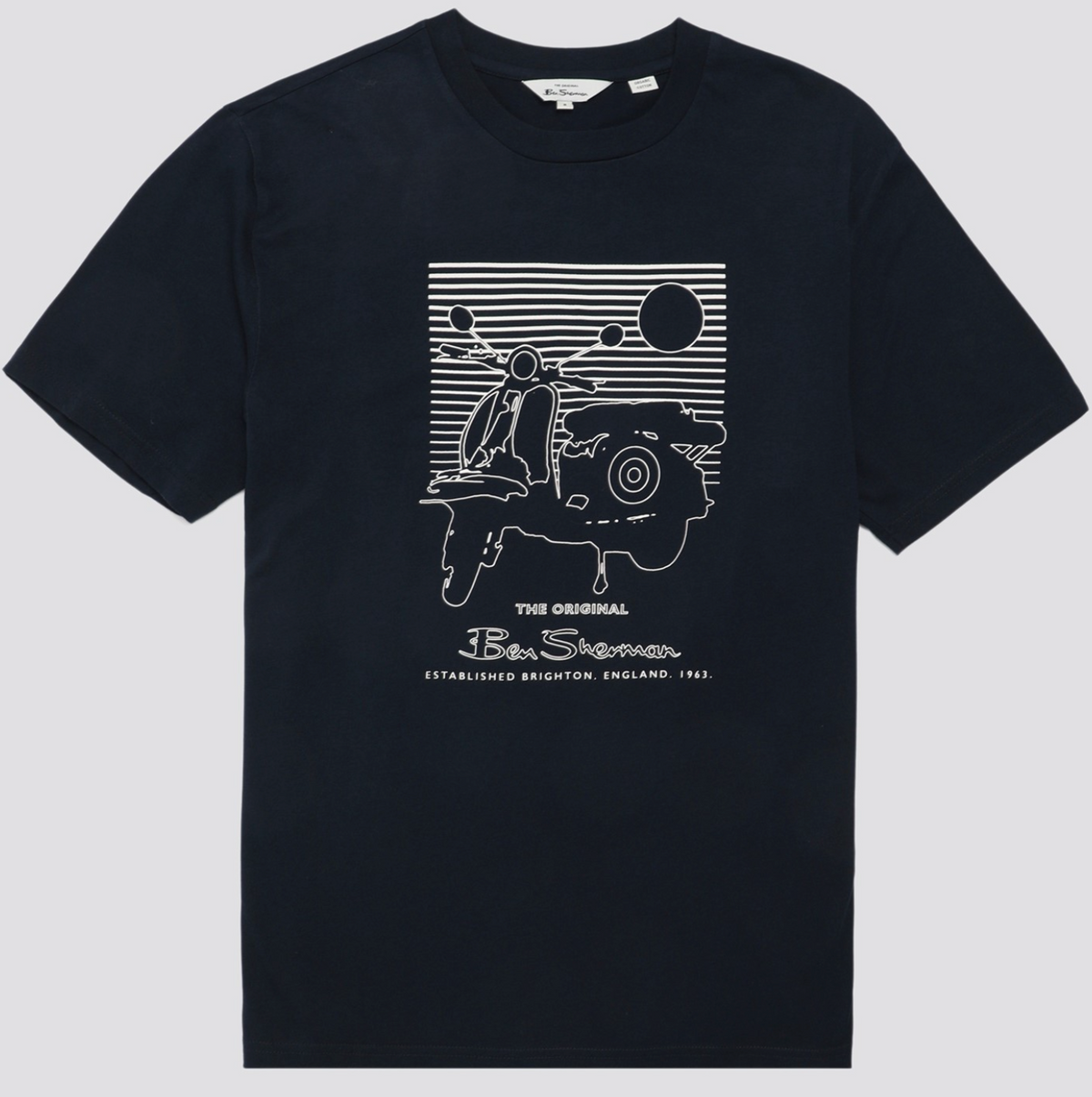 Ben Sherman Summer Scooter T-Shirt - Dark Navy