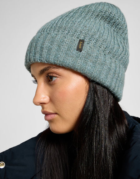 Lee Ribbed Knitted Beanie - Sage