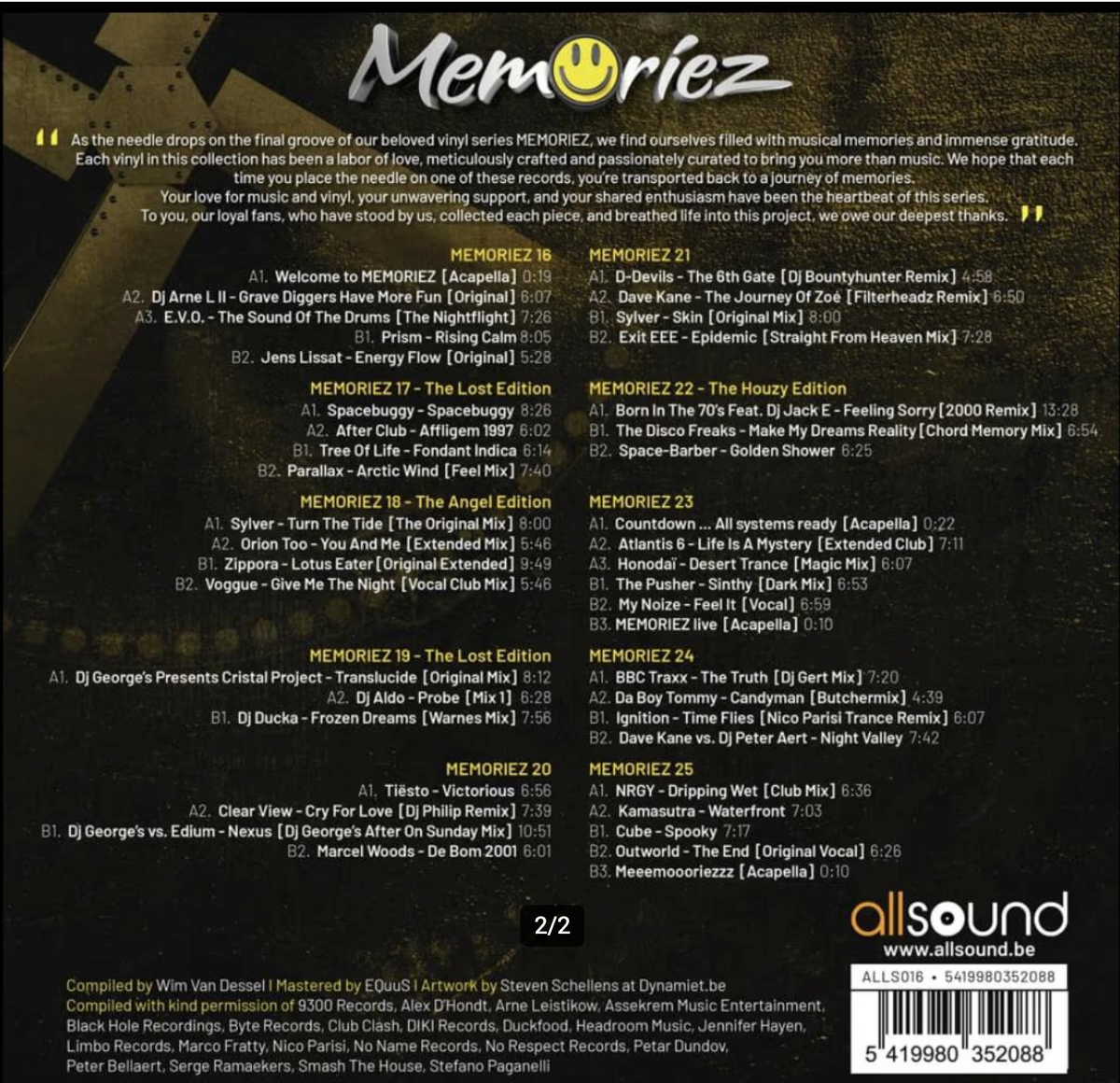 V/A - MEMORIEZ "The Final Edition" Most Wanted Retrohouse (10x12" boxset)