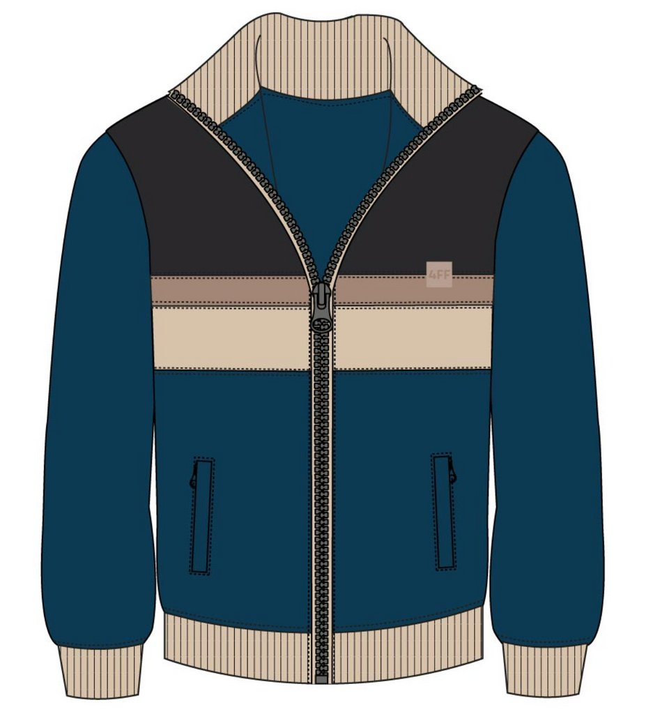 4Funky Flavors - Trackjacket zip through - BORN AGAIN - Blue/Multi