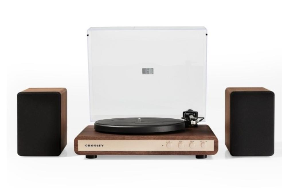 Crosley C65 Platenspeler - Walnut with golden details