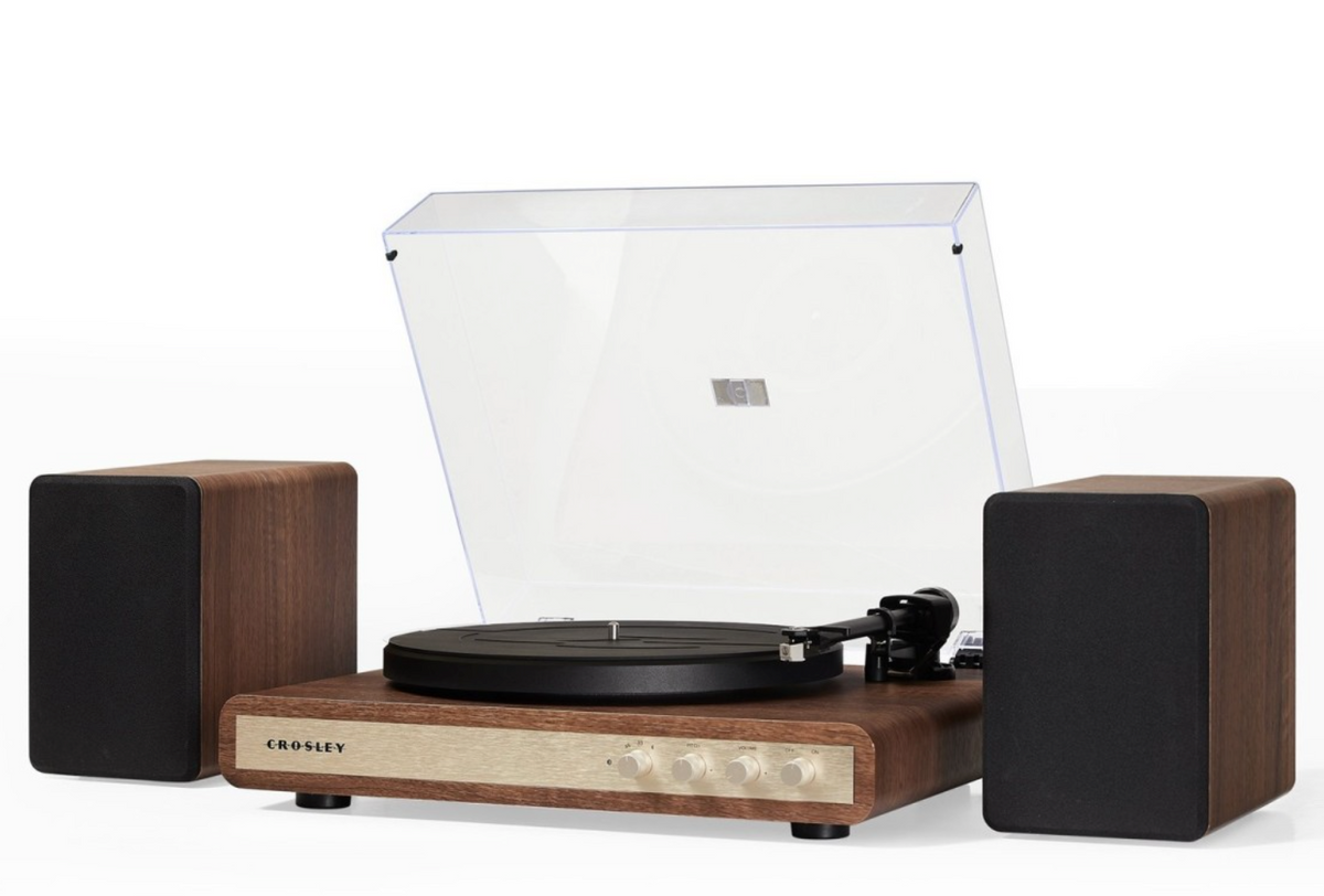 Crosley C65 Platenspeler - Walnut with golden details